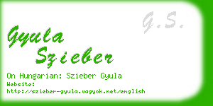 gyula szieber business card